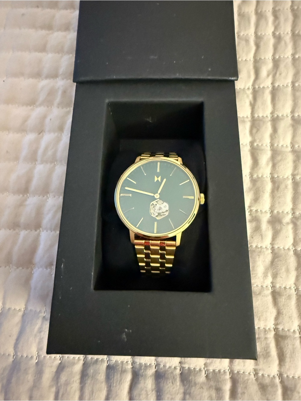 MVMT Arc Legacy Slim Automatic Gold Men's Watch with Green Dial